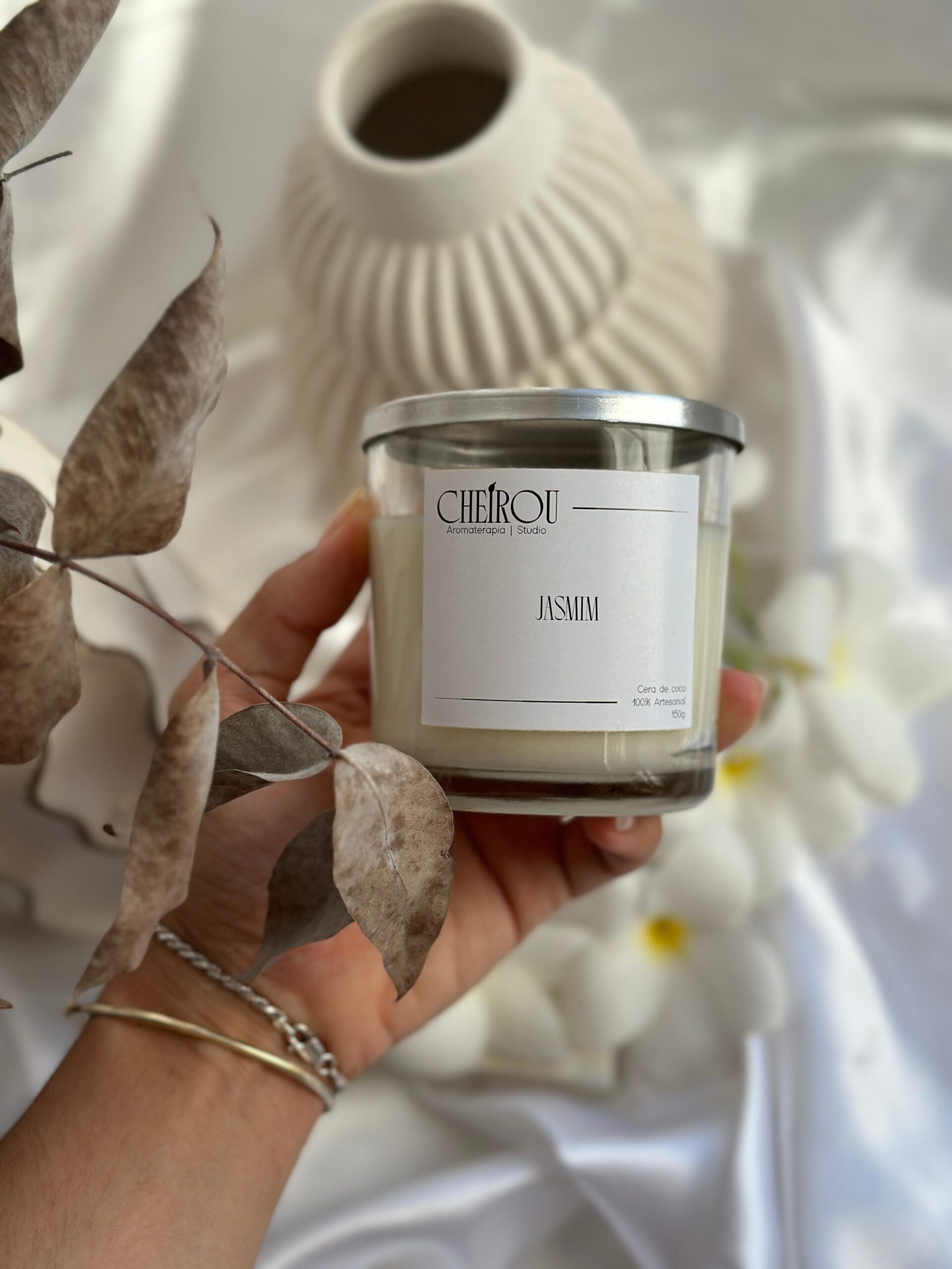 Vela Vidro Jasmim - 150g