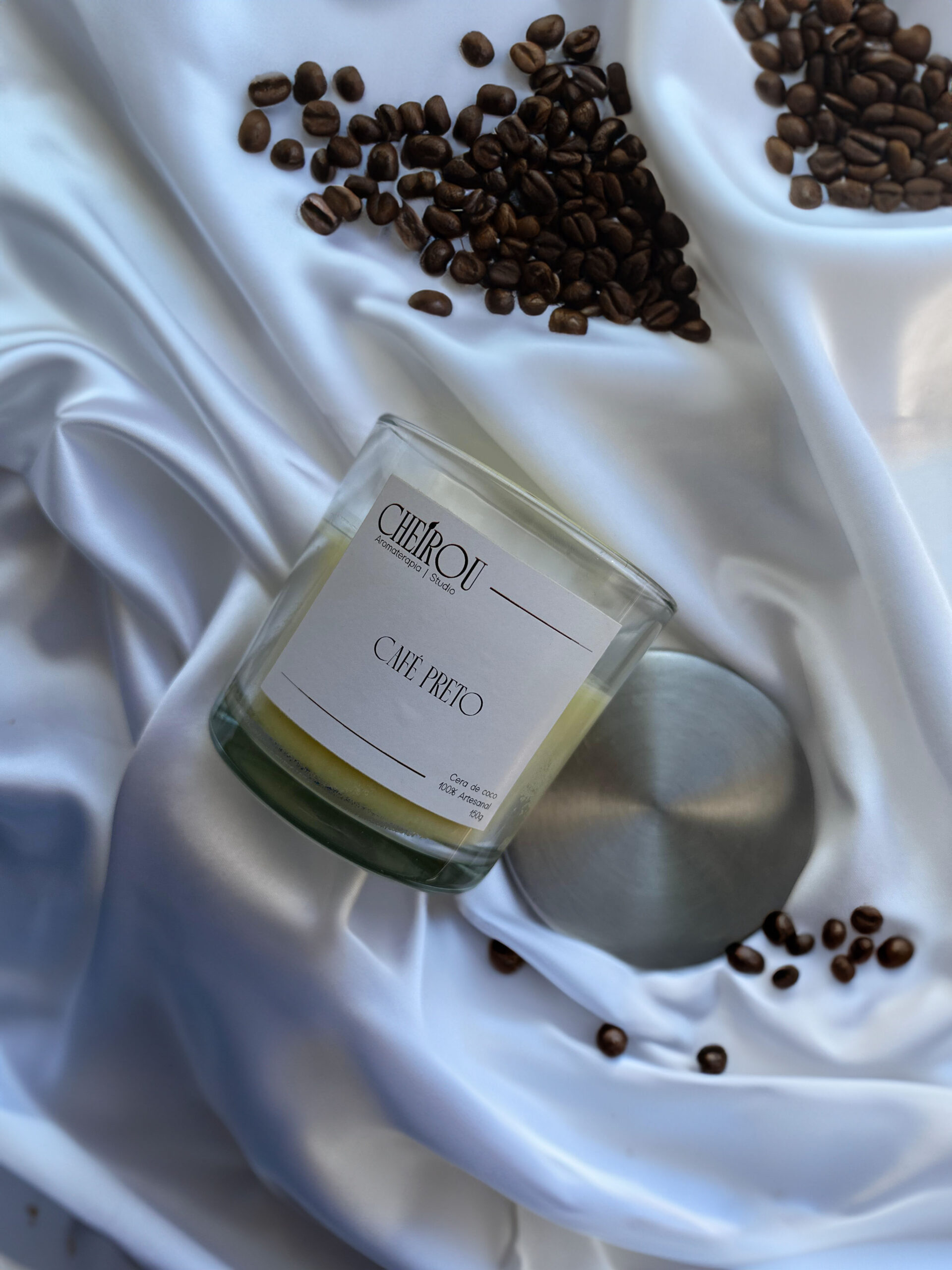 Vela Vidro Café Preto - 150g